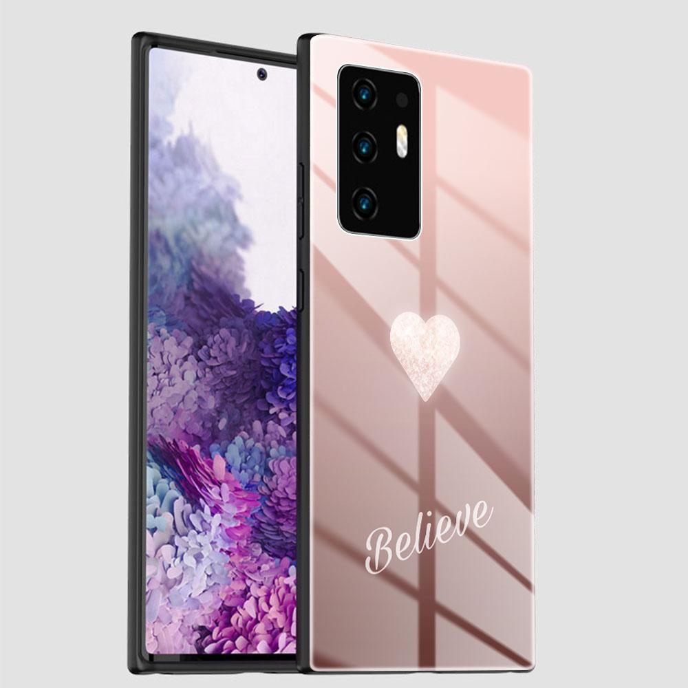 Handyhülle für Samsung Galaxy S20 FE S21 S10 S9 S8 Note 20 Ultra 10 Plus 9 Gehärtetes Glas Cover Capa Rose Rosa Prinzessin Königin