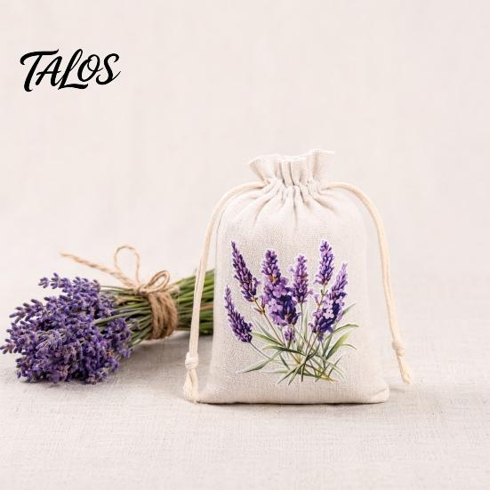 Sacos Decorativos de Sachê 2 Peças Sacos com Cordão, com Estampa Floral, Tecido de Poliéster e Algodão Respirável Malha Pequena Bolsas de Armazenamento Bolsas, Sachês Portáteis,