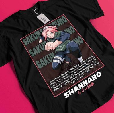 Camiseta Naruto Camiseta Sakura Camisa Tsunade Madara Kakashi Hinata Kurama Sasuke BB774
