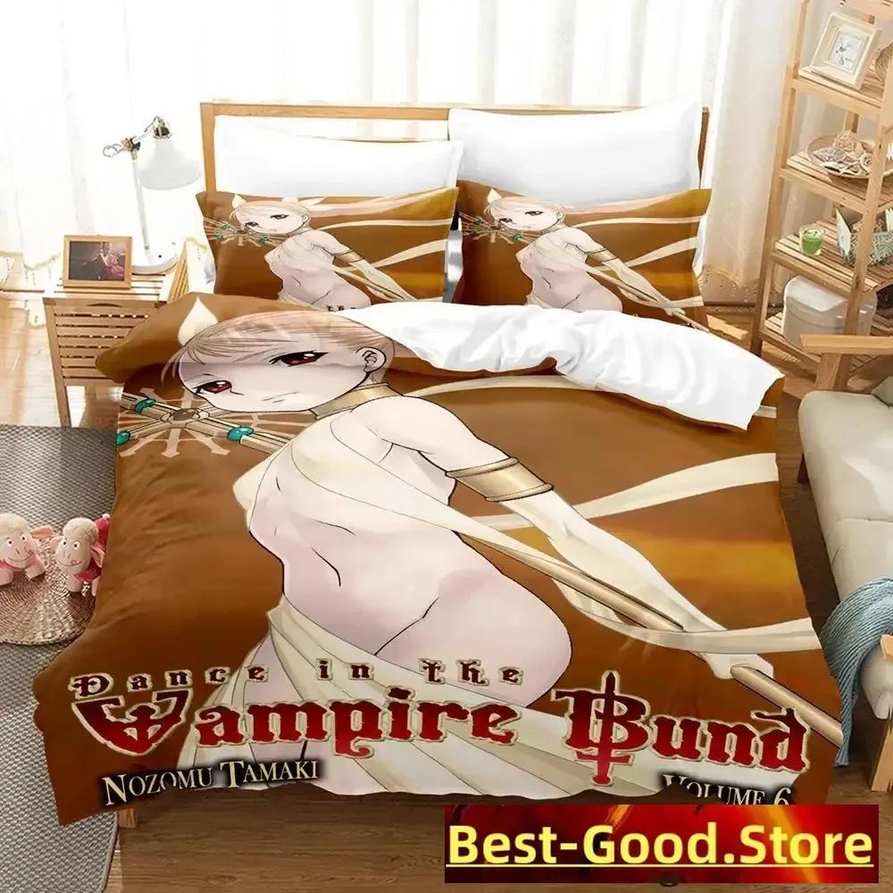 

Kawai Dance In The Vampire Bund Beding Set Single Twin Ful Quen King-Sized Dimensionsd Dimensions Bed Linen Set Adult People Kid Bedrom Duvetcover 135*200cm Eu-Single