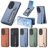 Vertical Zipper Card Bag Wallet Case for Honor 70 Pro 60 50 SE X8 X30 80 X8A X7A X40 V40 9A Migic 5 Carbon Fibre Magnetic Cover