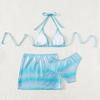 Girls Swimsuit Bra Briefs and Skirt Set