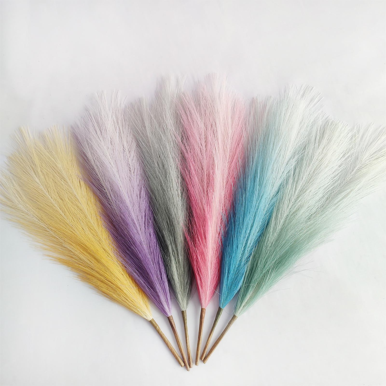 

8Pcs Artificial Pampas Grass Versatile Decorative Gradient Green Modern Vase Filler Faux Pampas Grass For Home Office Type 1