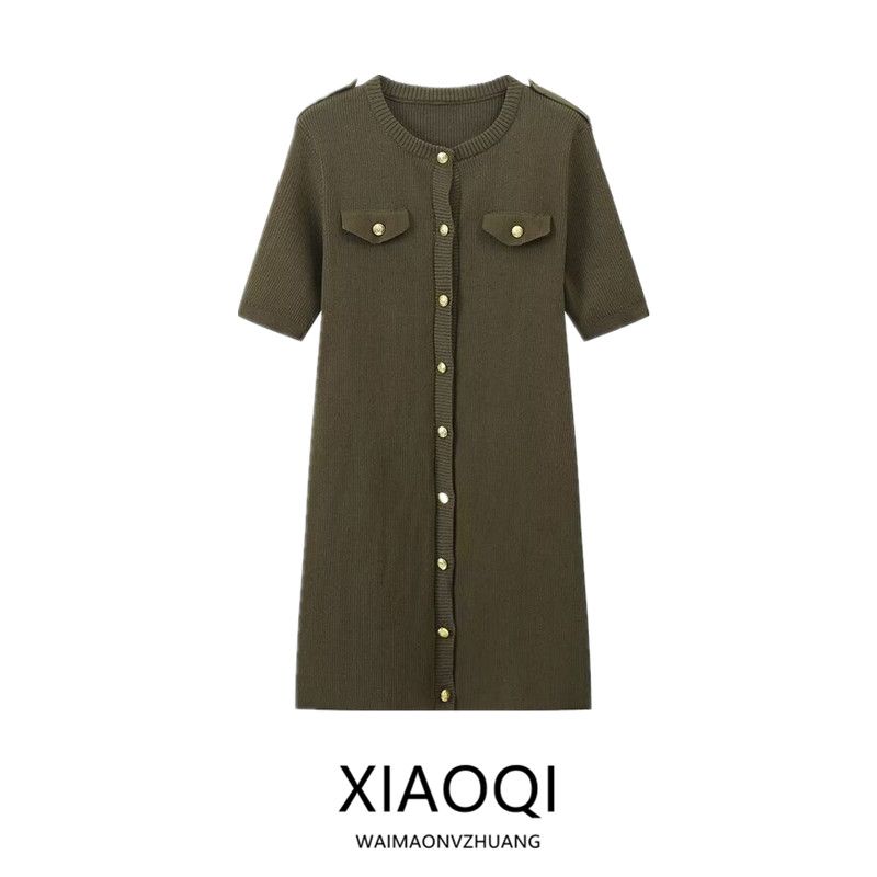 Fashion Style 2024 Autumn New Women's Clothing Stylish Easiest for Match Slim-Fit Commute Thread Knitting Dress Skirt
