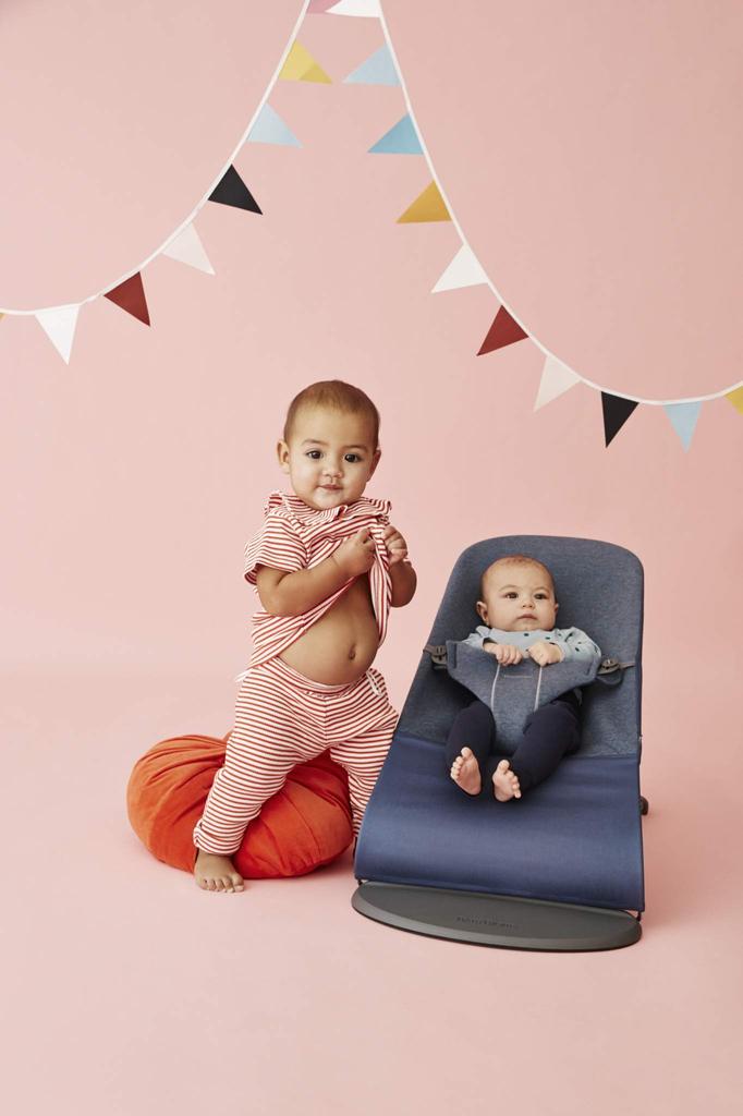 Bliss 3D Jersey Dove 1 Piece for Ages 1 Month and Up BABYBJÖRN Bouncer, Blue, (x 1),