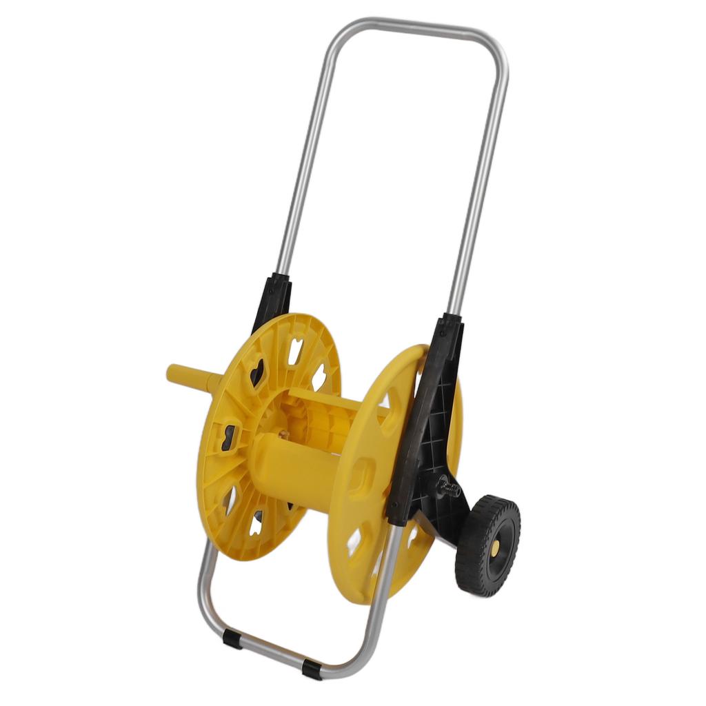 Hose Reel Cart with Wheels Heavy Duty Garden Hose Reels for Outside 60m Hose Capacity Manual Push