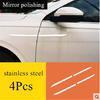 4Pcs Stainless Steel Car SUV Front Side Fender Cover Trims Door Dagger Emblem