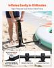 Aufblasbarer schwimmender Steg, 3,05 x 2,44 m runde aufblasbare Stegplattform, rutschfeste Wasser-Luftmatte mit tragbarer Tasche und abnehmbarer Leiter, Schwimmkörper