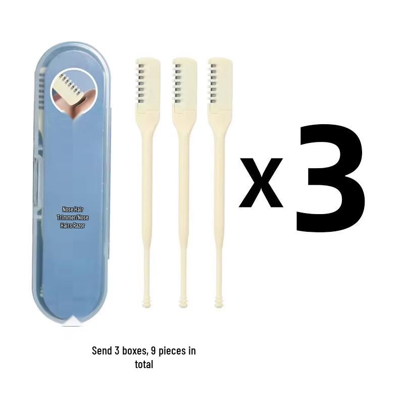 Dual-Head Manual Nose Hair Trimmer for Men - Razor Scissors for Easy Nose Hair Removal