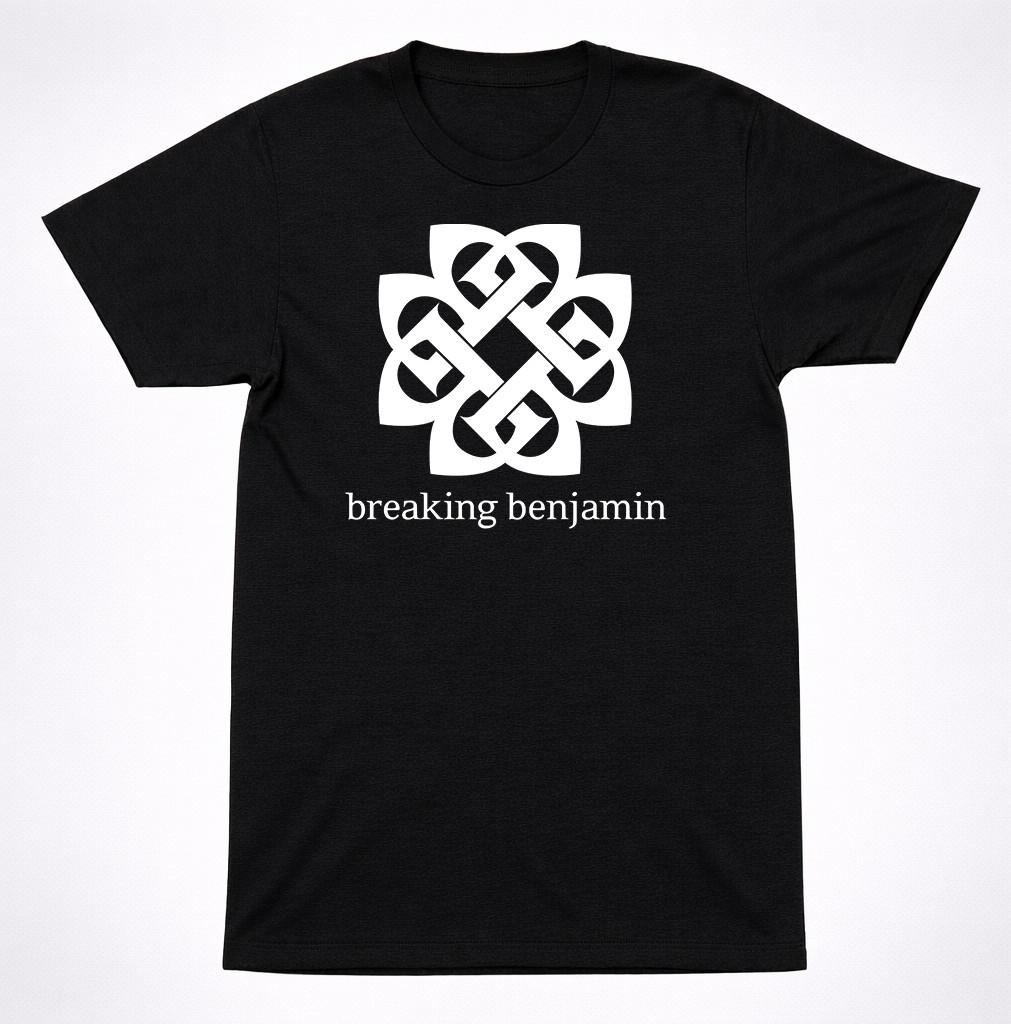 Breaking Benjamin Celtic Knot Logo T Shirt Alternative Rock Band Tee Black S разноцветный