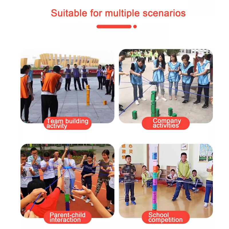 building building toys Team collaboration game Tower style outdoor sports toy Team game Adult and kid's sensory sport Party game