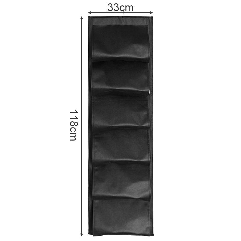 1pc Shoes Storage Hanging Bag Non-woven Fabric Shoe Storage Bag Multi-layer Foldable Wardrobe Shoe Holder Wardrobe Organizer