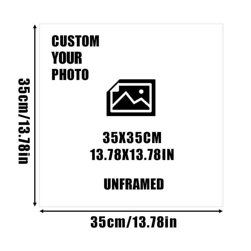 

Персонализированный декор стен без рамок, годовщины, семейные фотографии, ландшафтное искусство, индивидуальные отпечатки фильмов, аниме и музыкальные фотографии, HD-наклейки 35x35cm