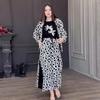2024 Autumn Women's Fashion Print Casual Top and Skirt/Pants Set