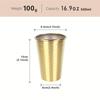 Shangqi 500ml 304 Stainless Steel Hammered Beverage Cup 2-Pack