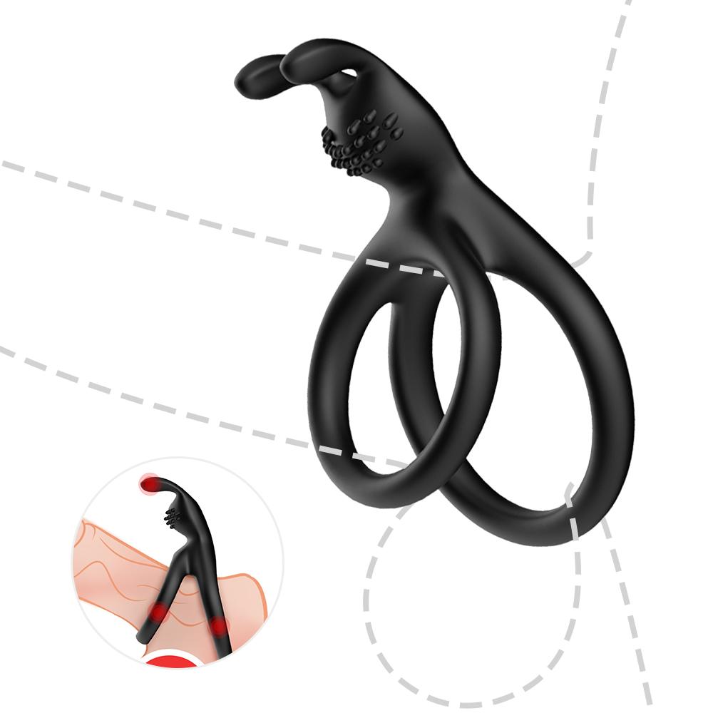 New Silicone Penis Rings Cock Ring Clitoral Stimulation Delay Ejaculation Male Masturbator Sex Toys For Couple Adult Sex