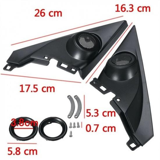 1.5'' Tweeters Speakers Cover Panel Trim Kit Moulding For Honda Civic 10th 16-19