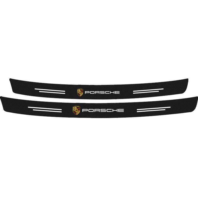 Carbon Fiber Car Trunk Rear Bumper Sticker Guard Plate Protector For Porsche Cayenne Panamera Macan Boxster 911 Carrera-GT 928 944 968