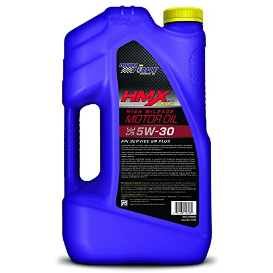 HMX 5W-30 Synthetic High Mileage Motor Oil 7 Quarts with 20-500 Extended Life Premium Oil Filter for Optimal Engine Protection