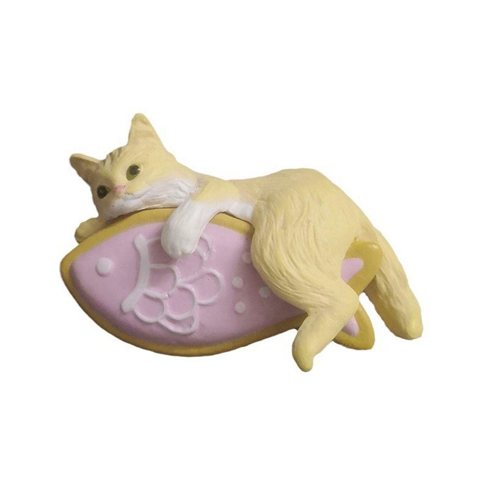 

Simulation Cat Refrigerator Sticker Material DIY Car Cat Ornament Edge Cat Figurines Desktop 9