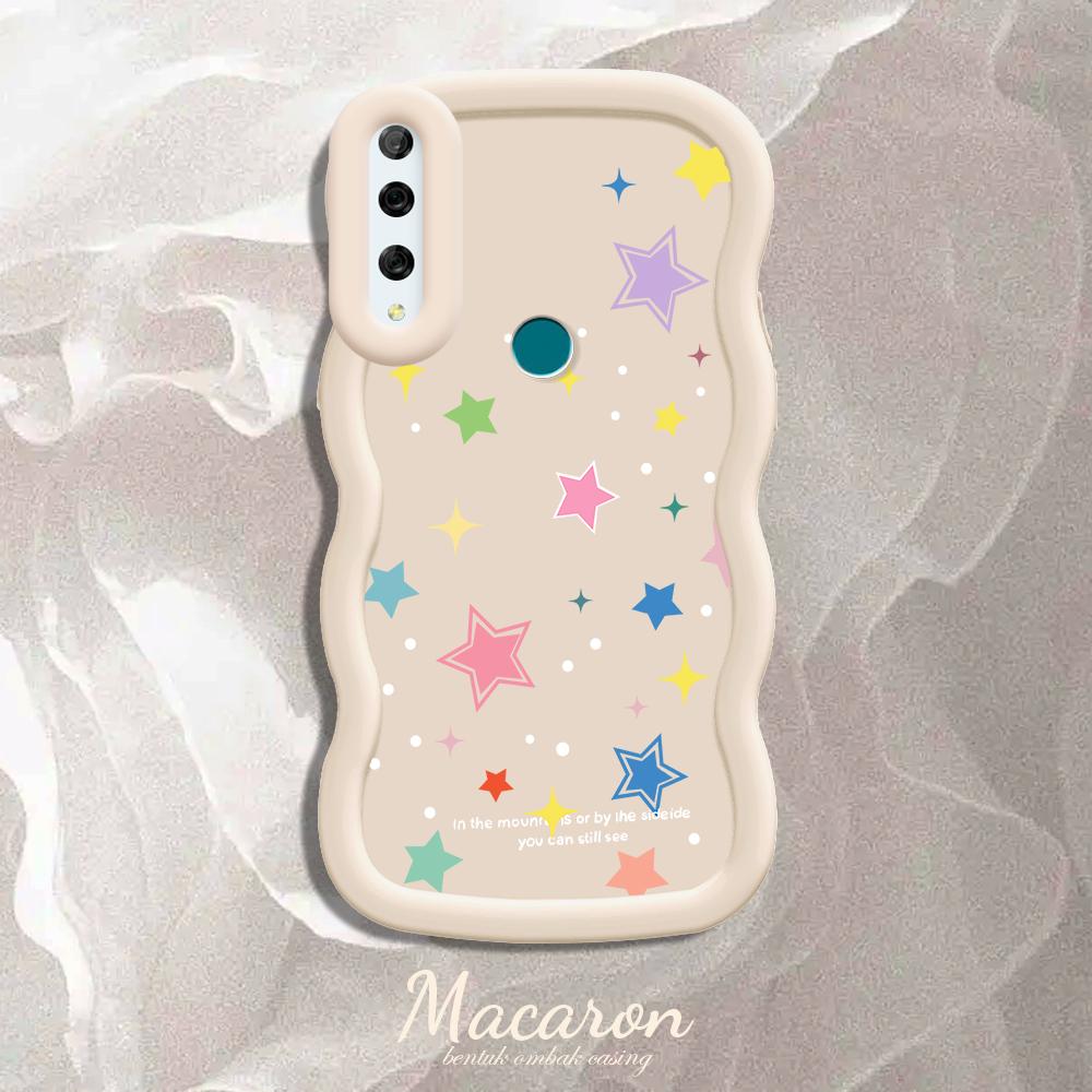 

Окрашенный узор Big Wave Edge Мягкий силиконовый материал Macaron чехол для телефона противоударный защитный резиновый чехол для iPhone Huawei Honor Infinix Tecno Honor X7A белый