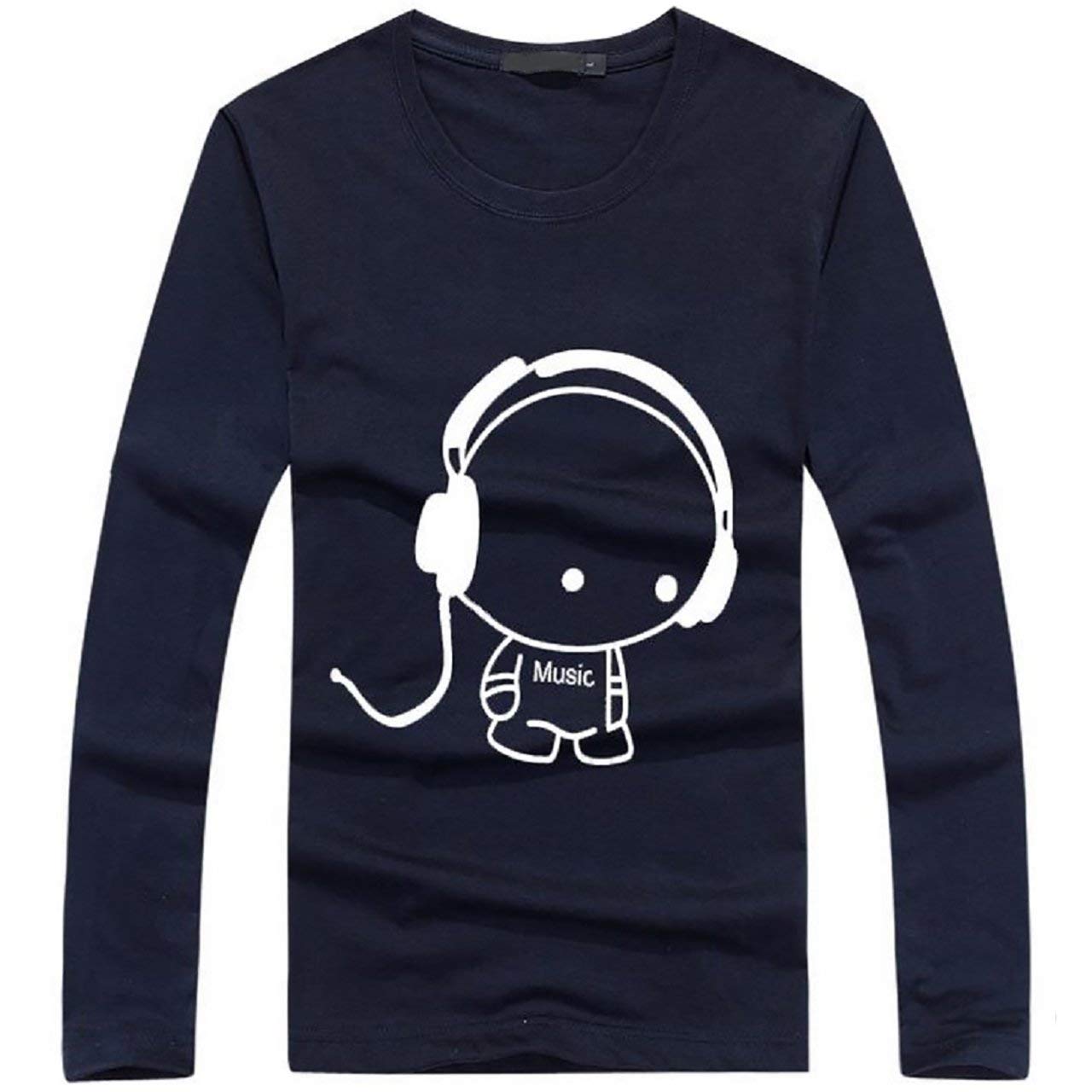 

BUZZxSELECTION (Buzz Selection) Long Sleeve T-Shirt, Character Design, Stylish, Men s and Women s, TSL005 (03.Navy, Size S)