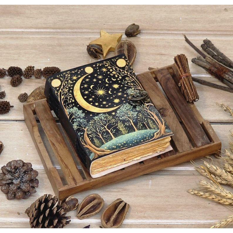Tree of Life Leather Journal: Antique Handmade Deckle Edge Grimoire