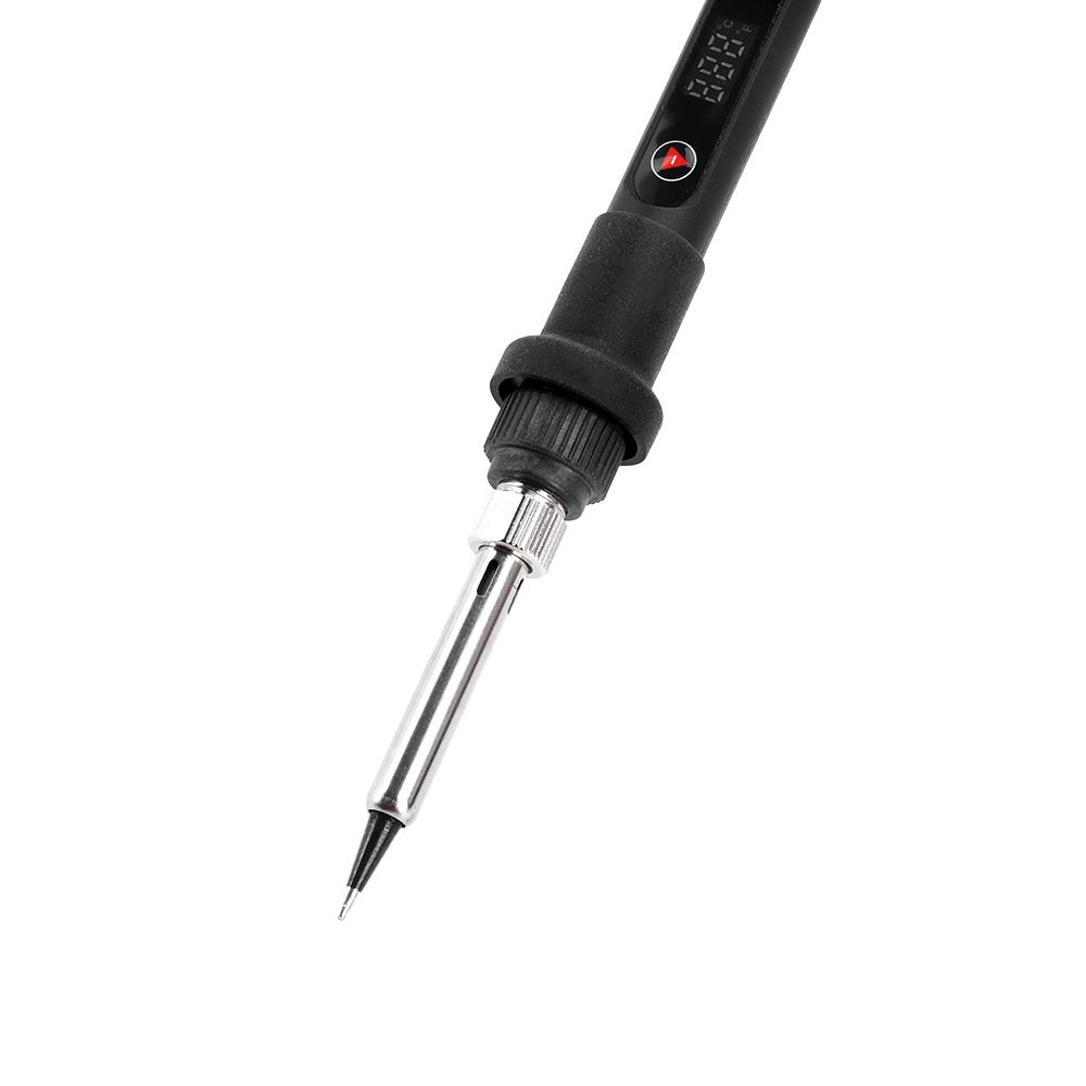 80W 220V/110V Soldering Iron Kit Adjustable Temperature LCD Solder Welding Tools Ceramic Heater Soldering Tips Tweezers Solderin