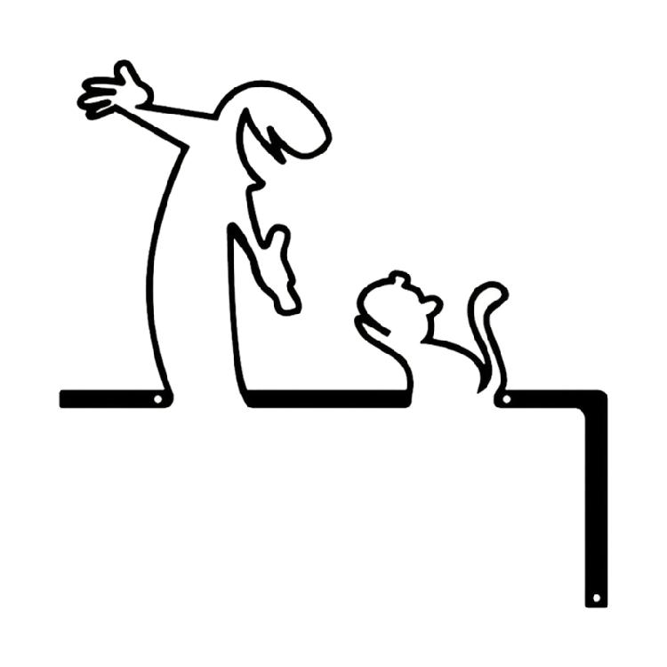 Stylish Iron Matchstick Man Party Homes Decoration Accent Reusable Crafted Art For Shelf Arrangements