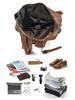 Waterproof Waxed Canvas Travel Backpack with Color-block Design for Men and Women, Fits Laptops