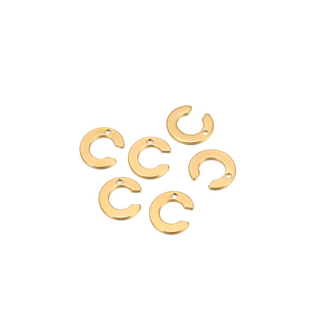 30pcs Stainless Steel Gold Color A-Z 26 Letter Pendant Alphabet Charms Pendant for DIY Jewelry Making Earrings Bracelet Necklace