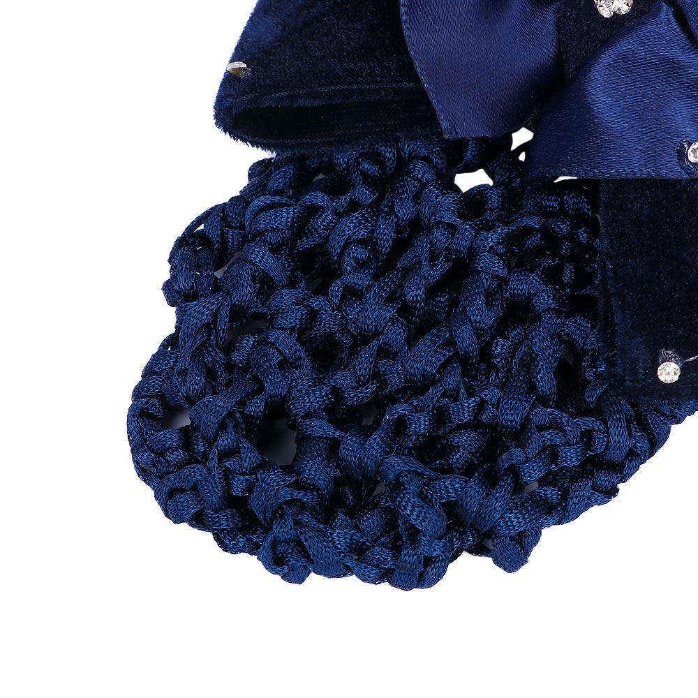 Heißer Verkauf Damen Schleife Strass Haarspange Haarschmuck Netz Dutt Haarnetz Abdeckung Schleife