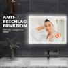 LED Badezimmerspiegel mit Lichtern, 3-fach Vergrößerungsspiegel, Dimmbarer beleuchteter Badezimmerspiegel, Schminkspiegel mit 3 Farben vorne und Hintergrundbeleuchtung, Intelligente Touch-Bedienung