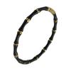 Gold Bamboo Pattern Women's Bracelet with Colored Epoxy Resin