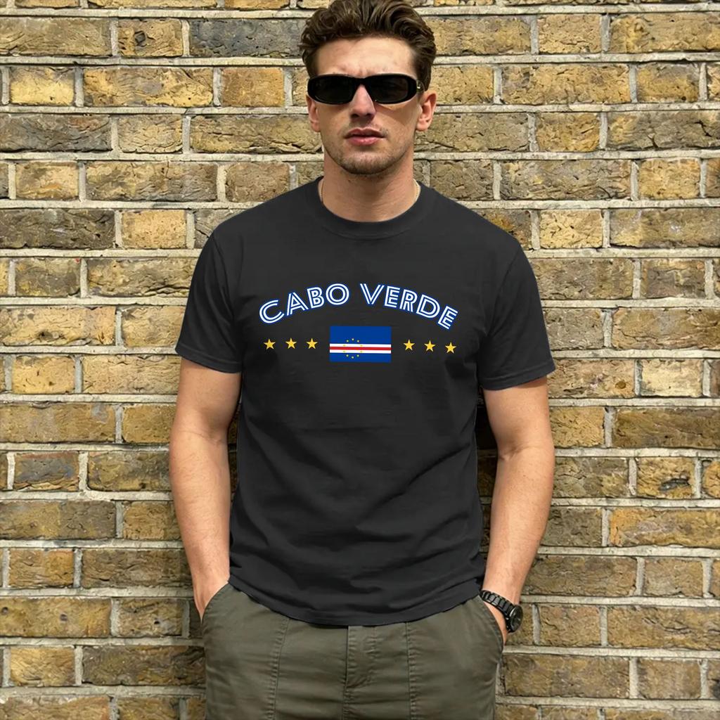 Cape Verde T Shirt Unisexs Pure Cotton Vintage TShirt O Neck Tee Shirt Short Sleeve Clothes Birthday Gift