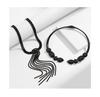 Kenjie Black Multi-Row Tassel Choker Necklace - Romantic and Fashionable Design for Women