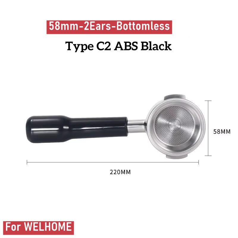 For Welhome KD310/KD330/KD210S/KD210 S2/KD230/KD270/KD320/KD410/KD510 Stainless Steel 58mm Coffee Bottomless Portafilter Filter 58mm For Welhome