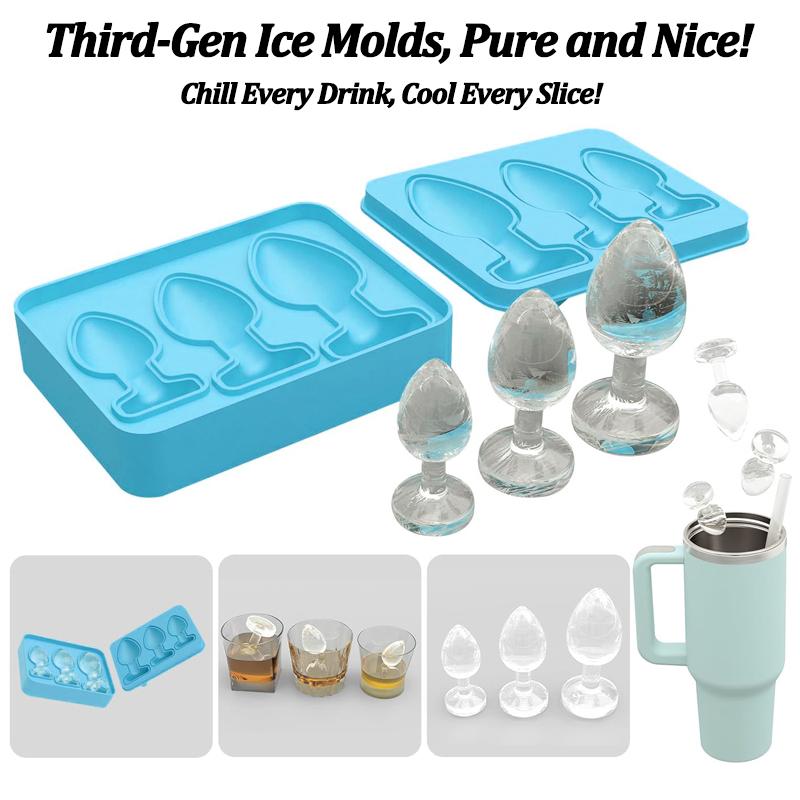 Creative Silicone Ice Cube Mold Prank Anal Plug Shaped Ice Tray Reusable Funny Cocktails Whiskey Beer Drink ice-Cube Maker