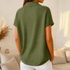 Women's Fashion Casual Lapel Short Sleeve Color Shirt Women's Up Tops