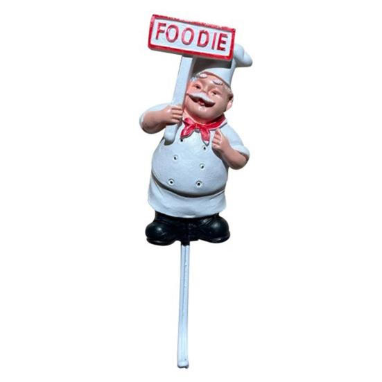 Adhesive Bathroom Hook Cute Chef Shape Hook, Strong Resin Kitchen Wall No Punch Fun Decoration Backing Decorative for Home Hang Utensils Dishcloths