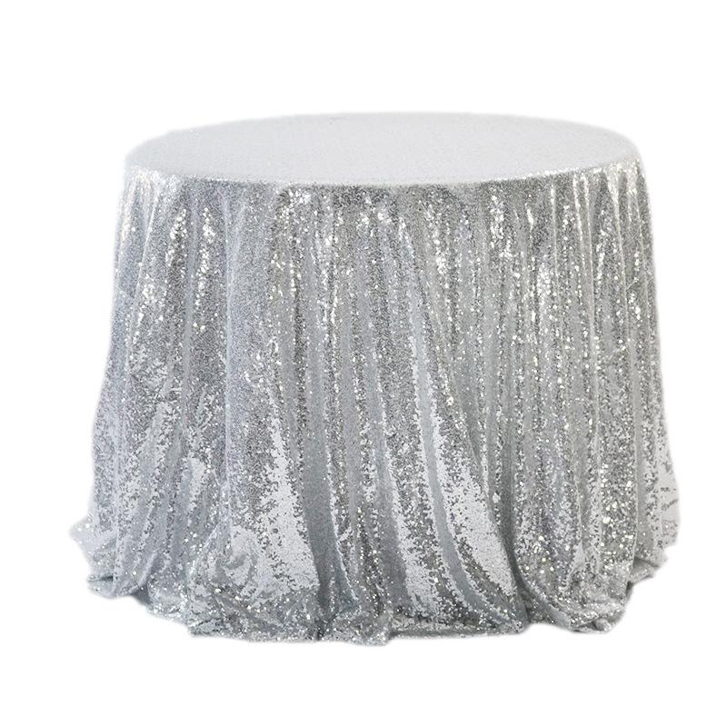 Sequin Tablecloth Sparkle Sequin Table Cover Linens Overlay Runners for Wedding Birthday Party Baby Shower Banquet Glitter Rectangle Tablecloth