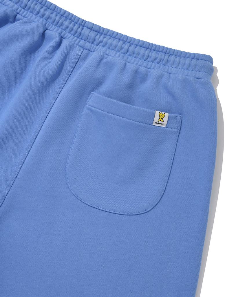 WACKY WILLY Signature Typo Logo Sweat Shorts Blue