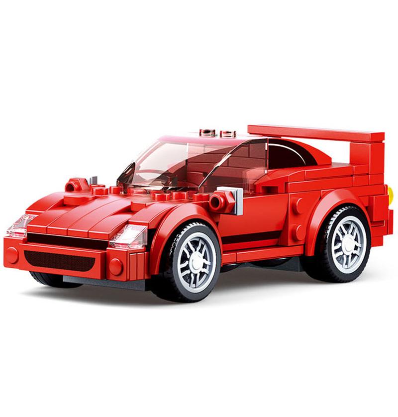 City vintage Speed car MOC rally sports model Building Blocks Old Super race classical Vehicle Racing Bricks Christmas Gift toy