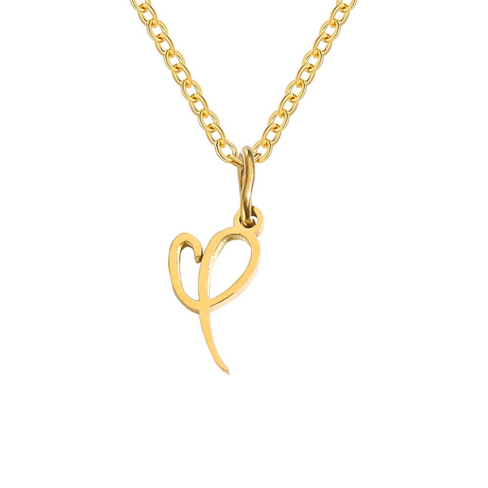 St. Delan Versatile 26-Letter Stainless Steel DIY Necklace Pendant