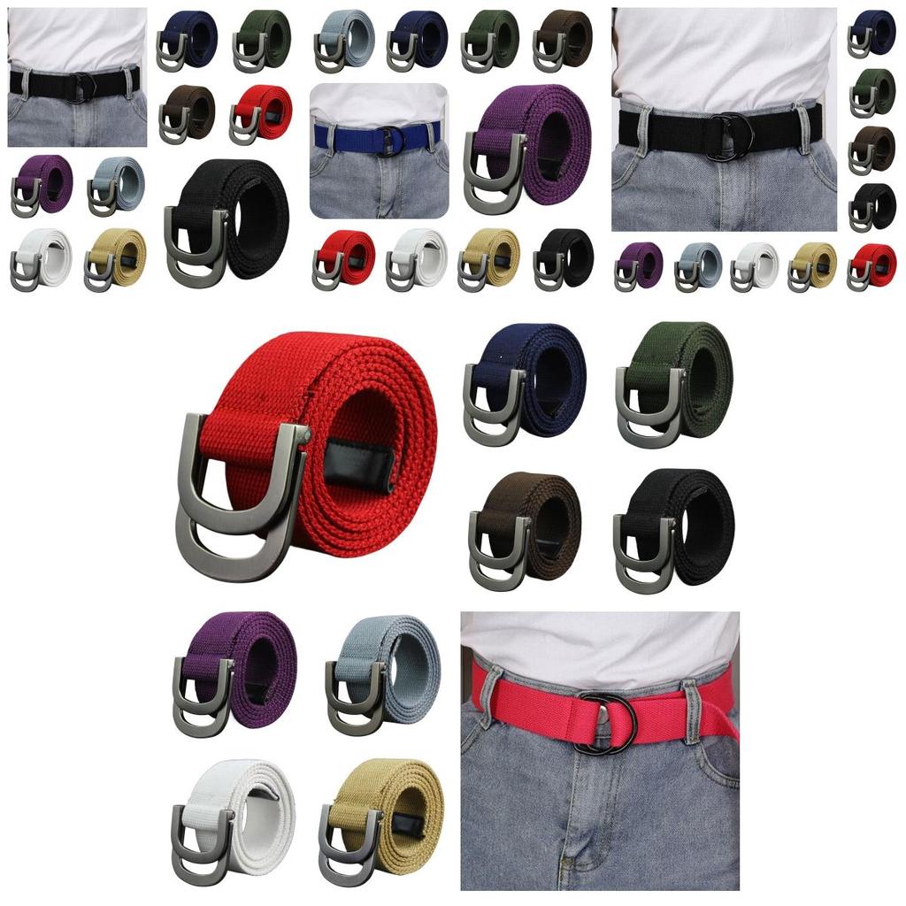 Stylish Candy Colored Canvas Belt For Men And Women Durable And Fashionable
