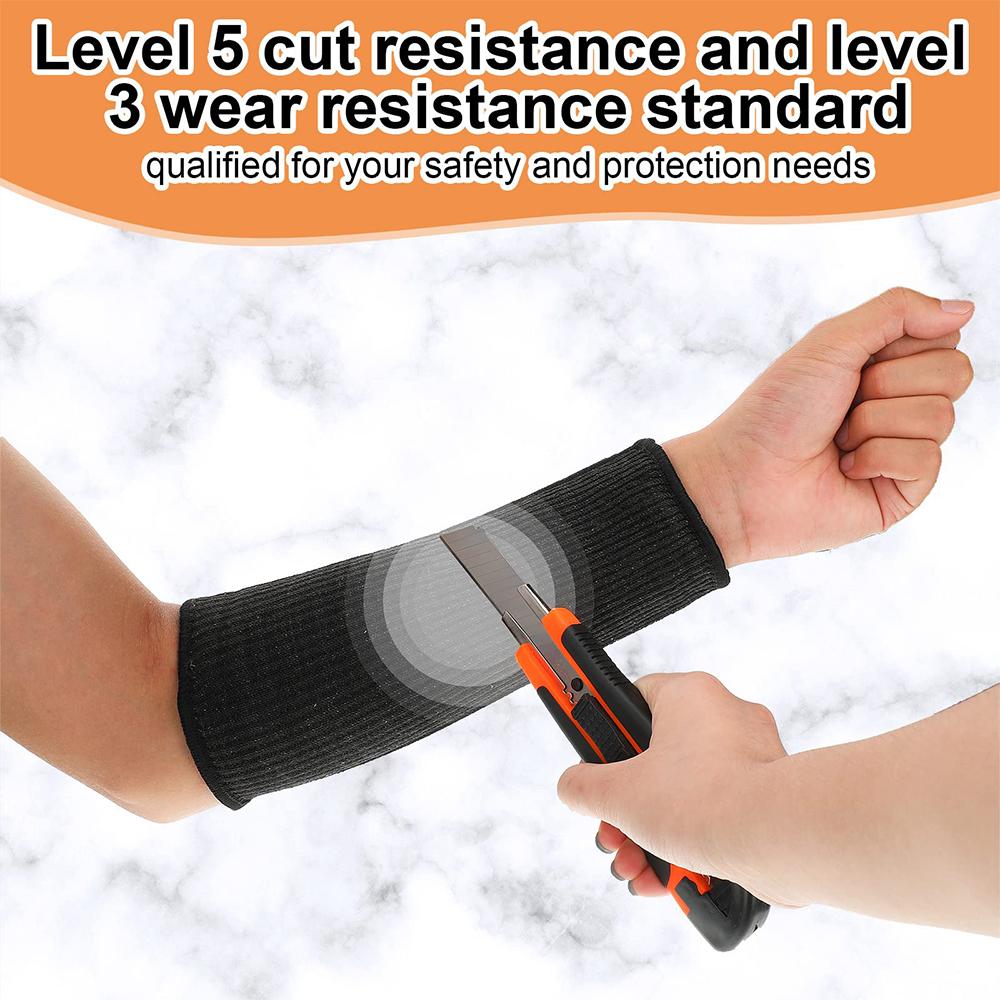 Level 5 Cut Burn Resistant Arm Sleeves Forearm Protectors Thin Skin Bruising Working Arm Guards
