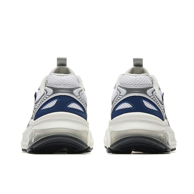 New Anta Running Collection Cushioning, Wear Resistant Low Top Casual Running Shoes Men's White Silver 912535595-3
