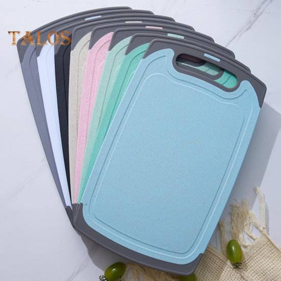 Double-sided Cutting Board Vegetable Meat Chopping Board with Grooves Easy Grip Handle Non-Slip Kitchen Essential for Foodies And Chefs