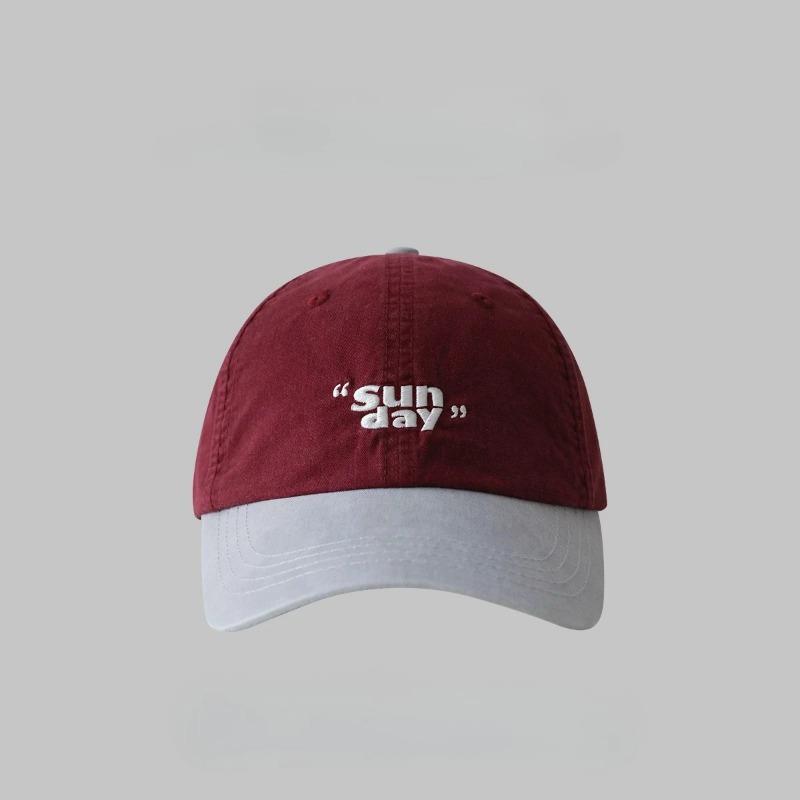 Small niche color blocking design baseball cap, personalized Korean outdoor sports hat,men's and women's adjustable duckbill cap