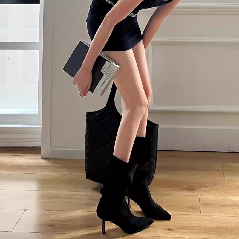 

Универсальные короткие ворсовые сапоги на тонком каблуке, высокие каблуки, ковбойские сапоги в стиле вестерн, короткие сапоги, женские абрикосовые узкие сапоги средней высоты 40